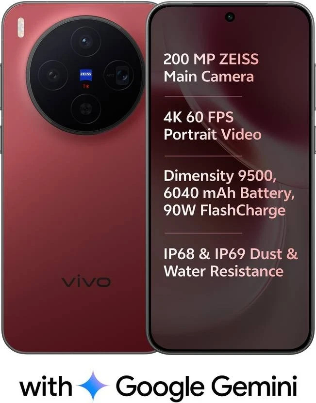 vivo X300 (Summit Red, 512 GB) (12 GB RAM) Dimensity 9500 Processor