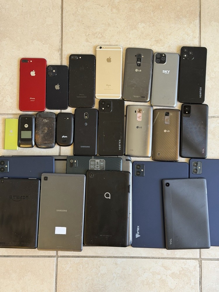 Lot Of 15 Phones 1 iPod 1 Laptop 8 Tablets UNTESTED-SOLD AS IS – PARTS OR REPAIR