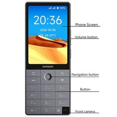 Global QIN F25 4G Android 14 Smartphone Dual SIM Phone Octa Core Keyboard Mobile