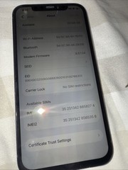 Apple iPhone 12 128GB Black Unlocked GSM/CDMA 100% Battery No Face ID Read Discr