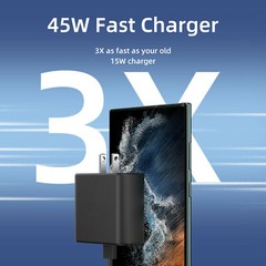45W Super Fast Wall Charger+ 6FT Cable For Samsung Galaxy S24+ S22 S23 Note 20??