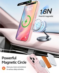 Translucent Matte Case for iPhone 17 Pro Max – Light Pink, Military Grade, Full