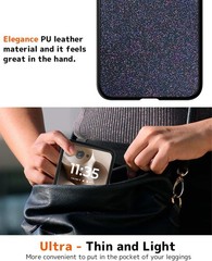 For Motorola Razr Ultra 2025 Case, Kickstand, Bling Luxury Slim Leather