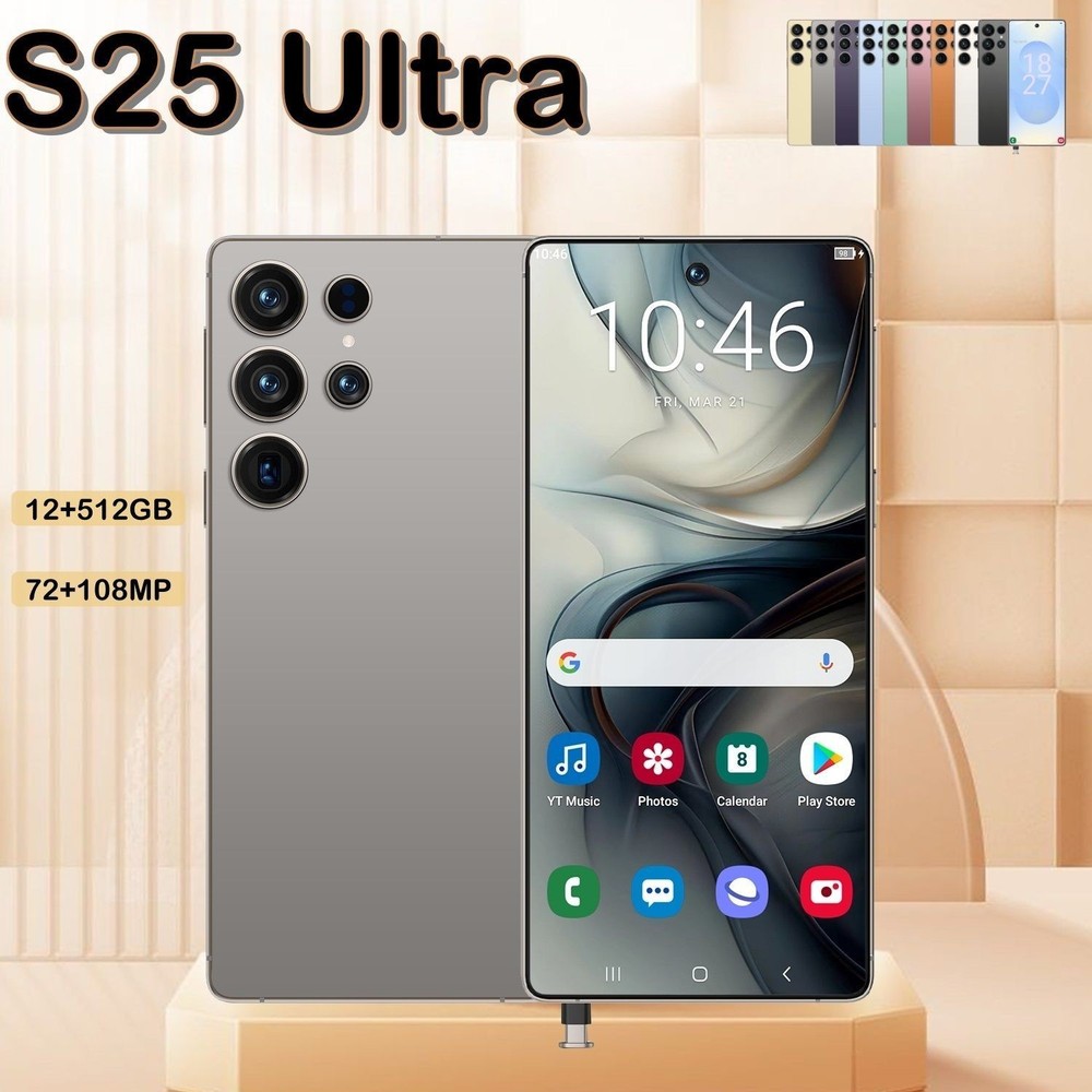 I25 Ultra 5G Smartphone, 12+512GB Unlocked Cell Phone, 6.8&Prime; HD Screen Unlocked P