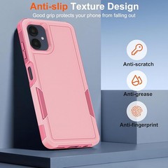 Heavy Duty Full-Body Shockproof Case for Samsung Galaxy A06 6.7&Prime; – Pink