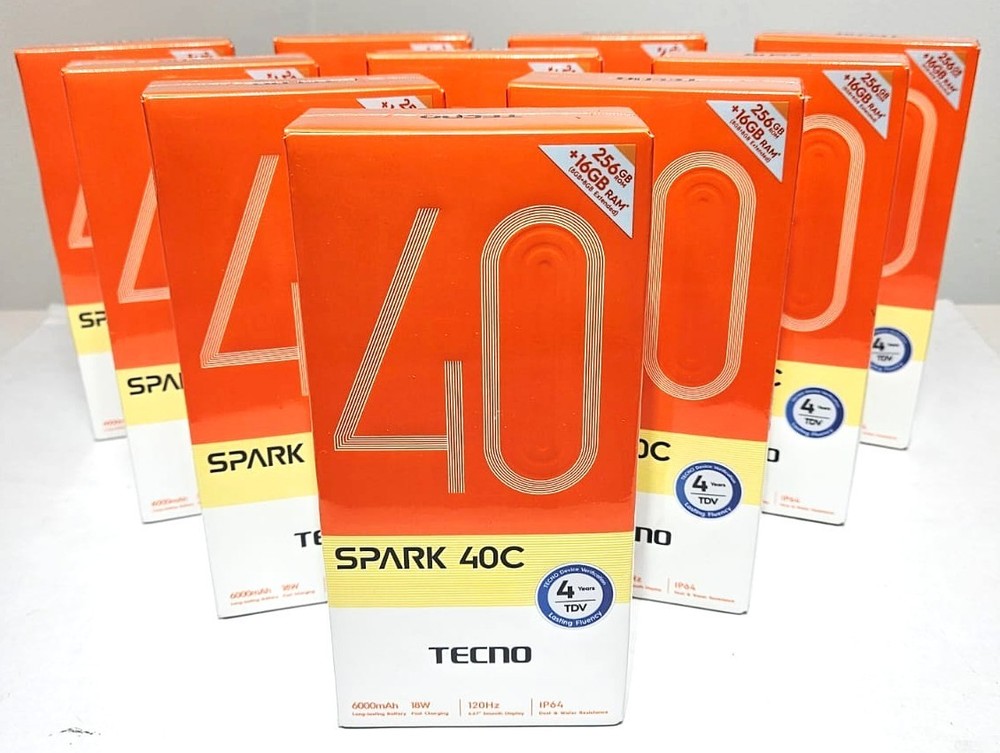 (New) TECNO Spark 40C Android Cell Phone (8GB+256GB/GREY/Dual SIM/Unlocked)