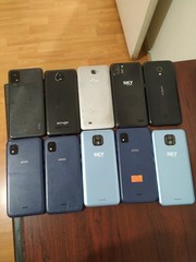 Lot of 10 Mixed Brand WIKO U316AT/SKY Elite p55Max and other Smartphone For part