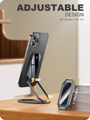 Foldable & Adjustable Phone Kickstand Ring Holder for iPhone Case, 360° Rotation
