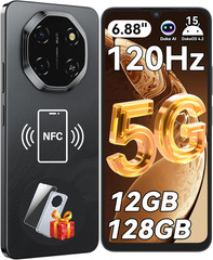 Shark 6 Unlocked 5G Android Phone, 6.88&Prime; Display, 12GB RAM, 128GB Storage, Black