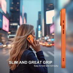 Translucent Matte Orange iPhone 17 Pro Max Case, Military Grade Shockproof Cover