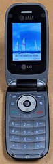 LG CU400 – Black and Gray ( AT&T ) Rare Cellular Flip Phone – Bundled