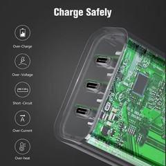 35W 3-Port USB-C Fast Charger Adapter for iPhone 16/15/14/13/12/11