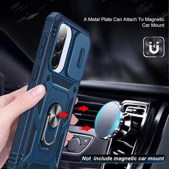 for Samsung A57 Case Screen Protector Military Grade with Stand,Magnetic Support