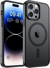 Magnetic for iPhone 14 Pro Max Case Translucent Matte Shockproof Phone Cover, Bl
