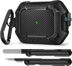Shockproof Hard Shell Case for AirPods Pro 2, Compatible with 2nd Gen, Black