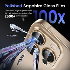 Camera Lens Protector for iPhone 16 Pro/14 Pro Max, Metal Aluminum Alloy