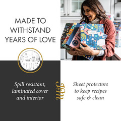 Jot & Mark 8.5&Prime; X 9.5&Prime; 3 Ring Recipe Binder 50 Matching 4X6 Inch Recipe Cards, 2