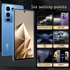 Fuffi-24 Pro,Smartphone Android,6.8 inch, 8GB RAM 256G ROM,Dual SIM,16+32MP Cam