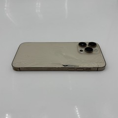 Apple iPhone 14 Pro Max 512GB Gold Unlocked Cracked Back Bad LCD For Parts Read