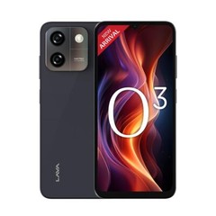 Lava O3 Factory Unlocked Dual SIM 6.75&Prime; HD+ Display-4GB RAM 64GB STORAGE-BLACK