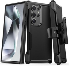 Samsung Galaxy S24-Ultra Shockproof w/ Kickstand Belt Clip Holster Cover Case