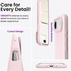 1. For iPhone 6.5&Prime; Air Case Slim Liquid Silicone Shockproof Cover Chalk Pink 2
