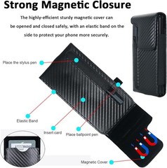 1. For Samsung Galaxy Z Fold 8 Ultra, Luxury Carbon Fiber Leather Holster Case