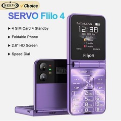 SERVO F7 Mini Unlocked 4 SIM Card Slots Foldable Mobile Cell Phones NEW Dialer
