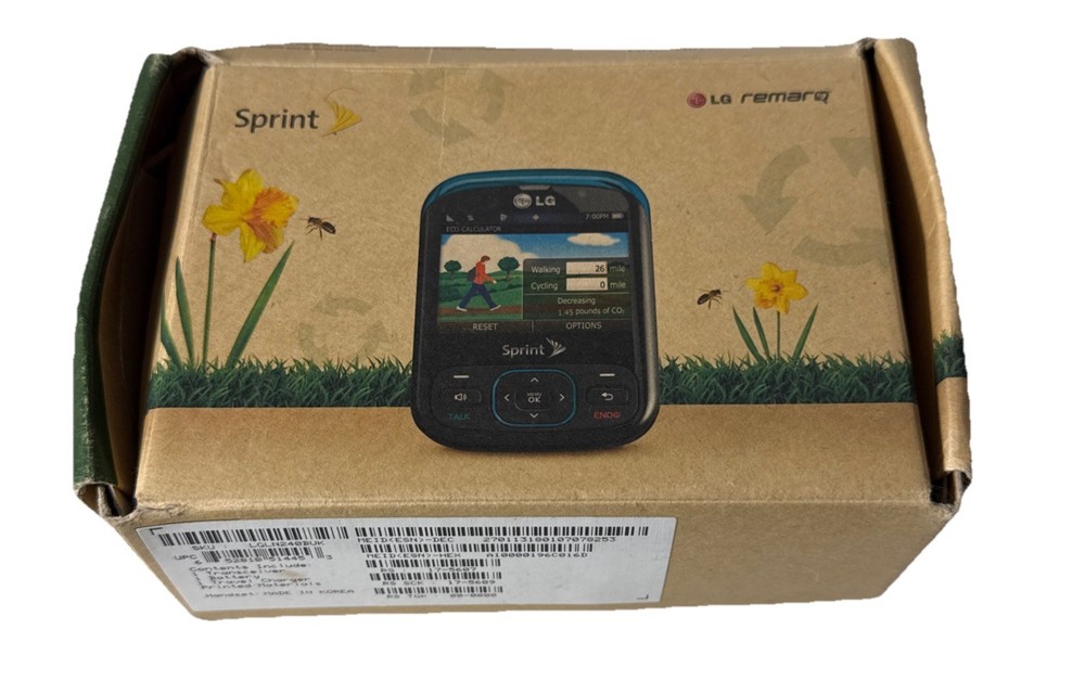 LG Remarq LN240 2.4&Prime; LCD Bluetooth Sprint Cellular Slider Cell Phone Turquoise