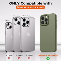 Designed for iPhone 14 Pro Case, Premium Liquid Silicone Slim Shockproof Phone C