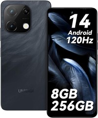 UMIDIGI Note 100A 8GB+256GB Dual SIM 6.8&Prime; 120Hz Unlocked Android 14 Smartphone