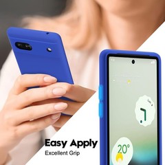 Google Pixel 6A Phone Case Silicone, Minimalist Ultra Thin Slim Soft Rubber Gel