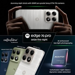 Motorola Edge 70 Pro 5G 8GB RAM 256GB PANTONE Tea (Green) NFC Global Version