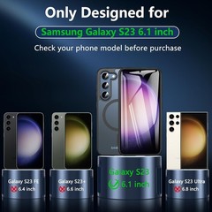 For Samsung Galaxy S23 Case 6.1&Prime; Magnetic Case,Carbon Fiber Protective Bumper