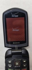 Vintage Kyocera Verizon KYOE4520NCPTT Flip Cell Phone, Black « O2B » Works Great!!