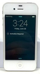 Vtg Apple iPhone 4s 16GB White Verizon Factory Reset IOS W/ Sim Card Very Good