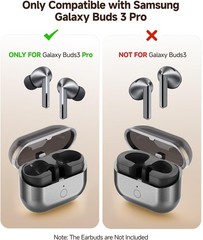 Wireless Charging Case for Samsung Galaxy Buds 3 Pro, Support Wireless and Wired