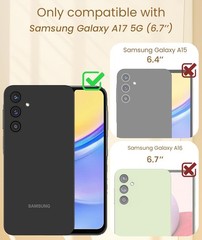 1. For Samsung Galaxy A17 5G Case, Slim Soft TPU Cover, 360° Rotatable Ring Hold