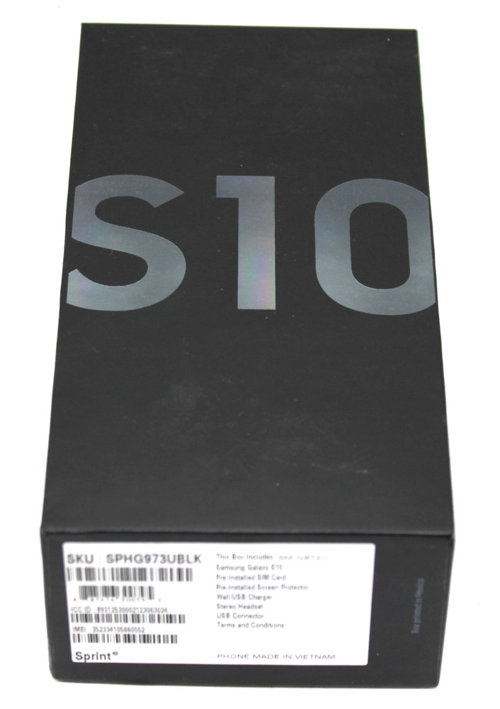 *Open Box* Samsung Galaxy S10 128 GB Black Sprint T-Mobile SM-G973U SPHG973UBLK