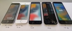 Apple iPhone Mixed Lot of 5 Phones, 2x SE, 1x 6s, 1x 7, 1x 8, Locked