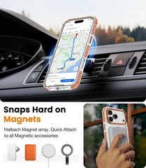 Strong Magnetic Case for iPhone 17 Pro Max 6.9-Inch Clear Slim Shockproof Cover