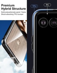 Case for Motorola Razr Ultra 2025/2026 – Crystal Clear Hard Back + Soft TPU Bump