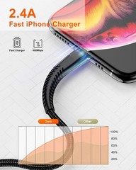 Fast Charging Nylon Braided Charger for iPhone 14 Pro Max/14, 16ft Cable