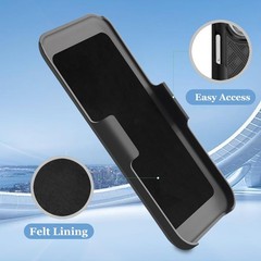 iPhone 17 Pro Case, Slim Combo Shell with Kickstand Swivel Holster Rugged Black