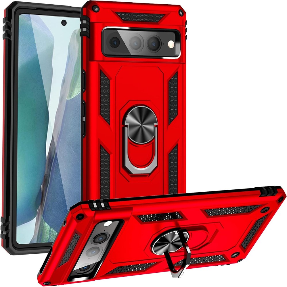 Korecase Heavy Duty Shockproof Cover for Google Pixel 7 Pro with 360° Ring Kicks