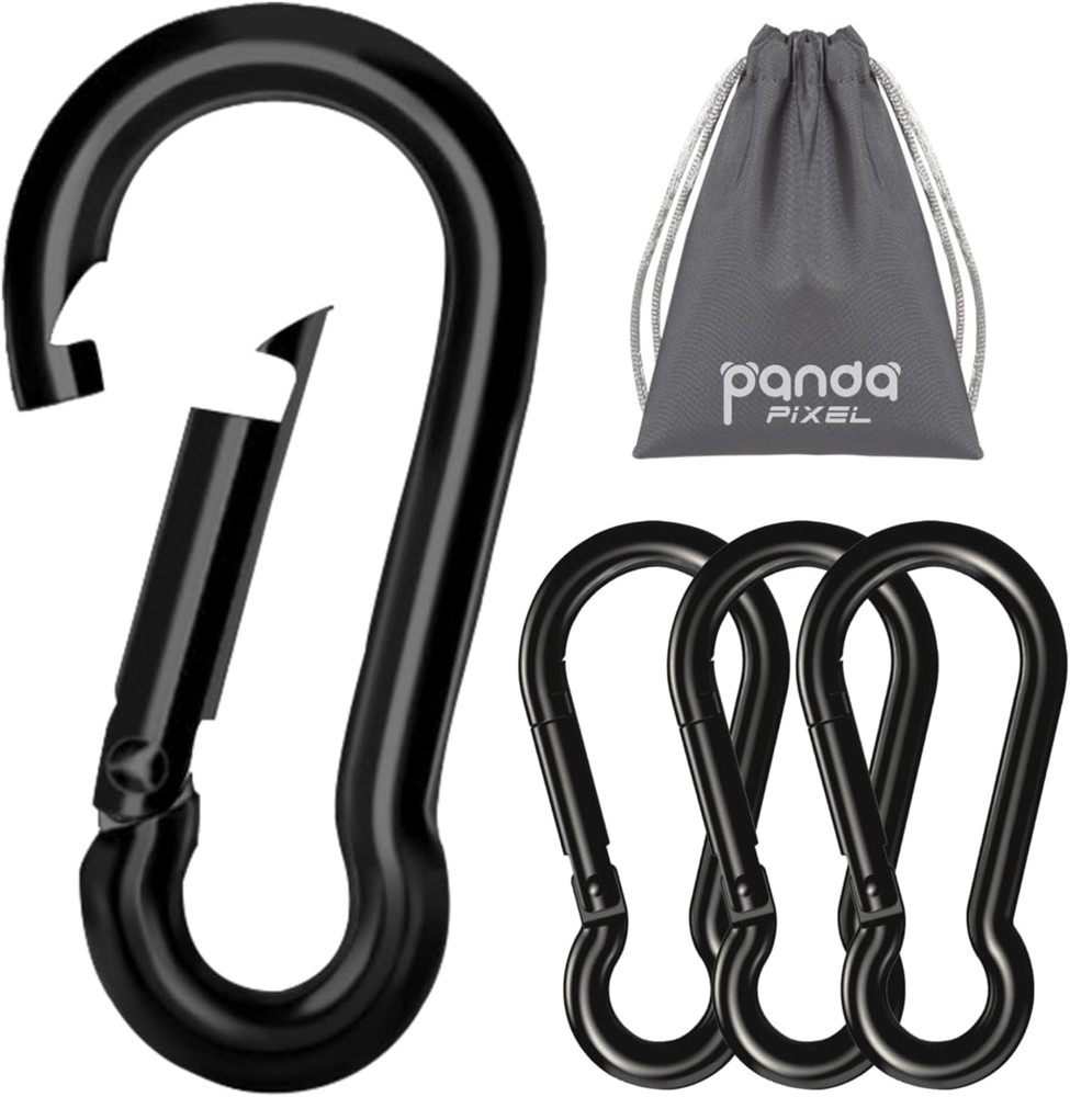 3.1&4 Inch Heavy Duty Carabiner Clips Load 1000Lbs, 2&4&8Pack Large Snap Hooks f