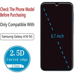 2 Pack Tempered Glass Screen Protector w/ Bubble Free For Samsung Galaxy A16 5G
