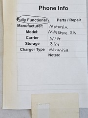 Motorla Milestone X2 Smartphone Carrier – N/A Storage – 8GB Tested and Works
