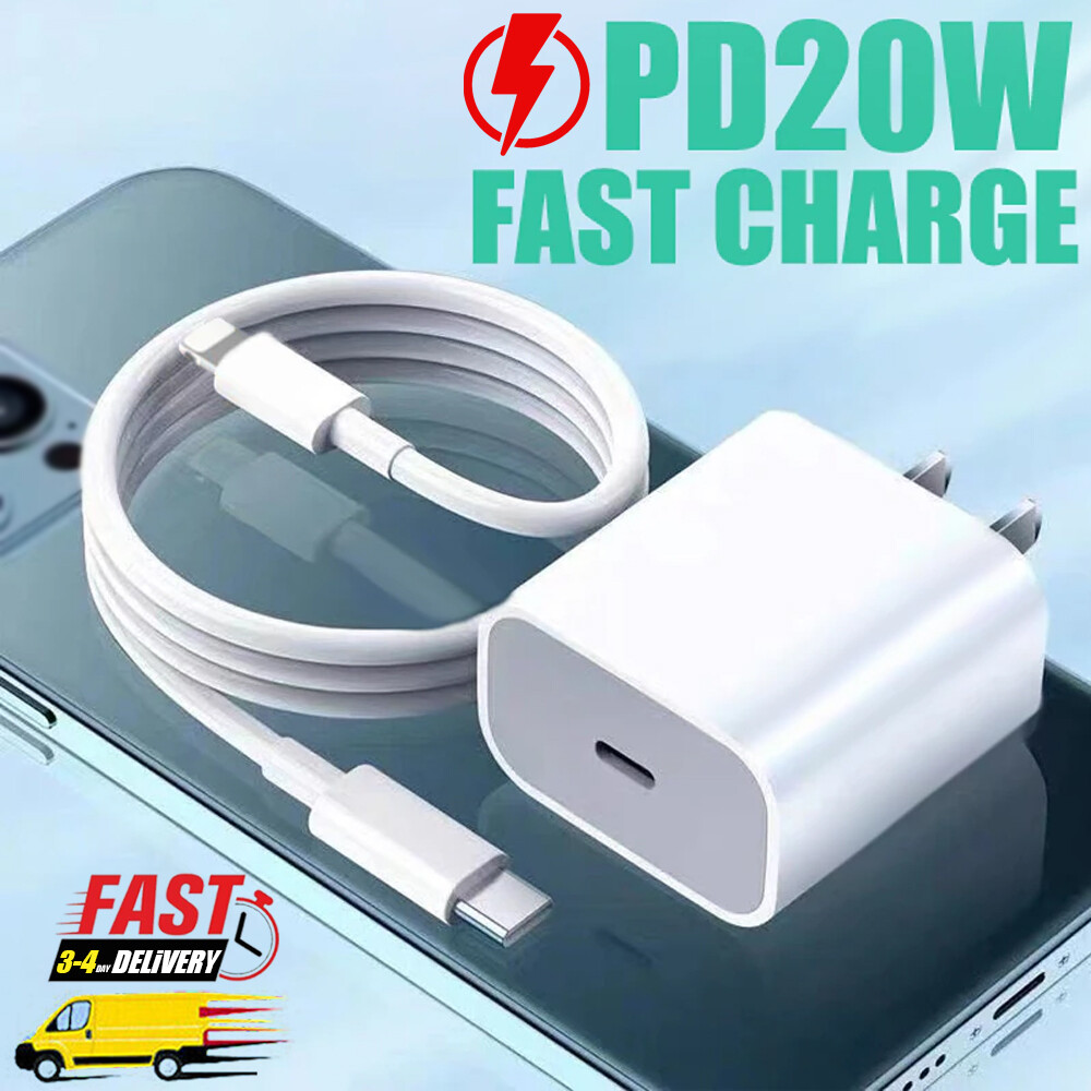 20W USB-C Fast Charger PD Adapter+Cable For iPhone 8 11/12/13/14 XR Pro Max iPad