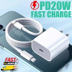 20W USB-C Fast Charger PD Adapter+Cable For iPhone 8 11/12/13/14 XR Pro Max iPad